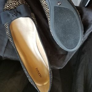 Alfani Womens Amor Ballet Flat, Cheetah print w/bow. New w/box.